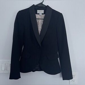 H&M Black Lapel Button Down Blazer